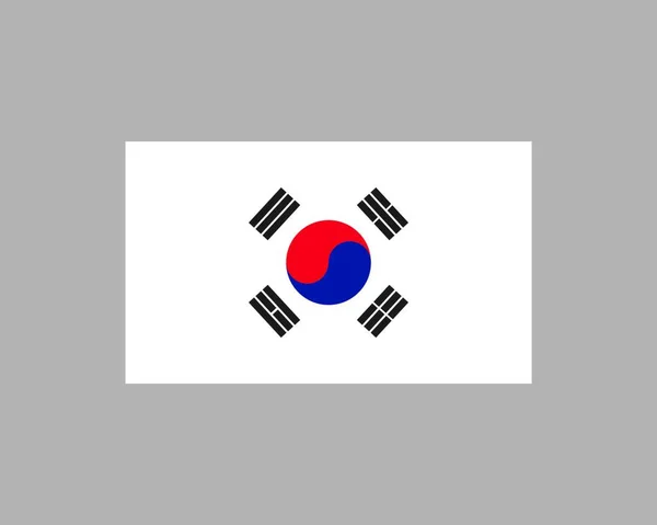 Koreanische Flagge Vektor Illustration Design Vorlage — Stockvektor