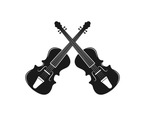 Violin Icon Vector Illustration Design Template — Stock Vector