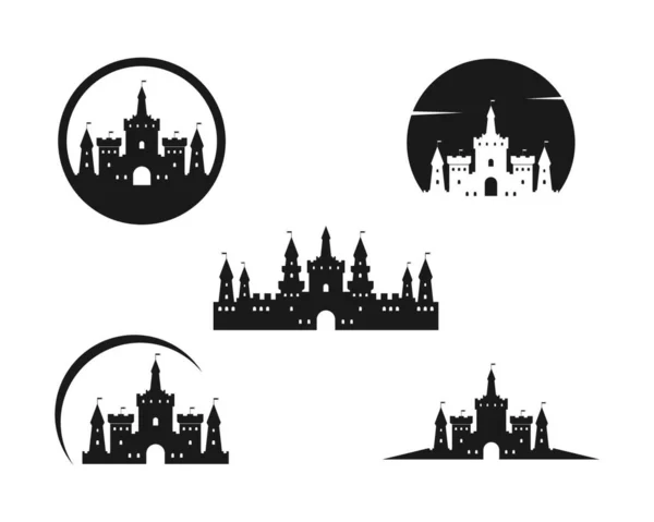 Burg Logo Symbol Vektor Illustration Design Vorlage — Stockvektor