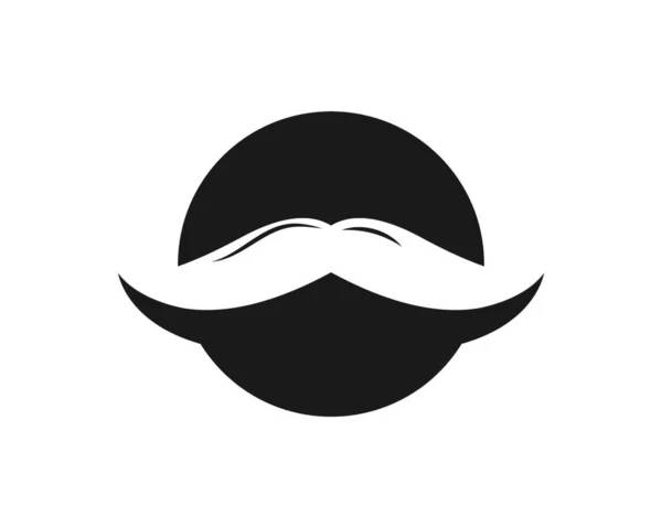 Mustasch Ikon Vektor Illustration Design Mall — Stock vektor