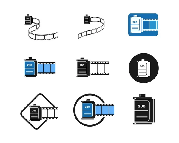 Filmstrip Vector Illustratie Ontwerpsjabloon — Stockvector