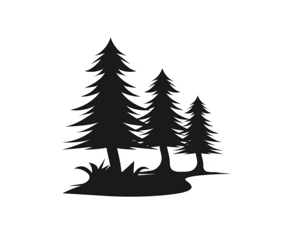 Çam Ağaçları Vektör Çizim Şablonu — Stok Vektör