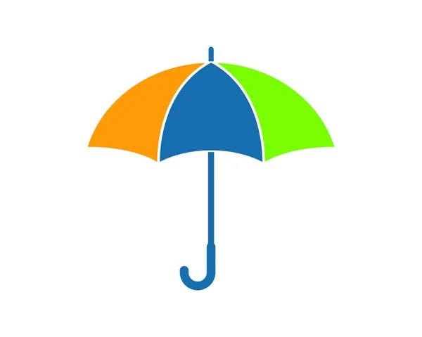 Ikona Wektora Parasola Logo Szablonu Projektu Nieruchomości Ubezpieczeniowych — Wektor stockowy