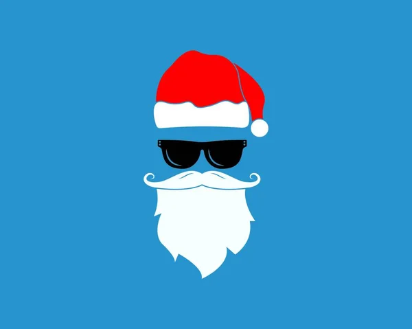 Santa Claus Sombrero Vector Icono Ilustración Diseño Plantilla — Archivo Imágenes Vectoriales