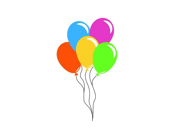 Ballonská Ikona Vektorové Ilustrace Šablona Návrhu — Stockový vektor