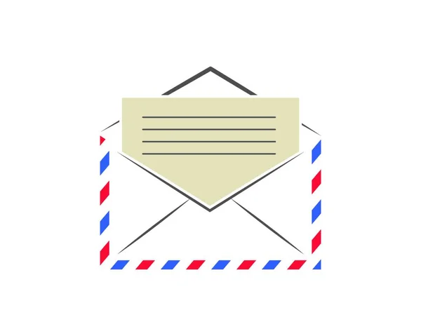 Mail Icône Vectoriel Illustration Modèle Conception — Image vectorielle