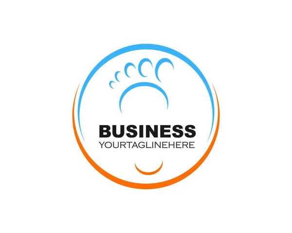 Fuß Illustration Logo Vektor Für Business Massage Therapeut Design Vorlage — Stockvektor