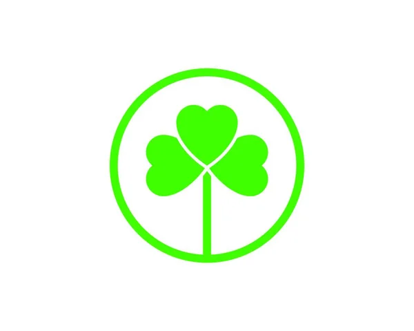 Clover Leaf Vector Icon Illustration Design Template — Stock Vector