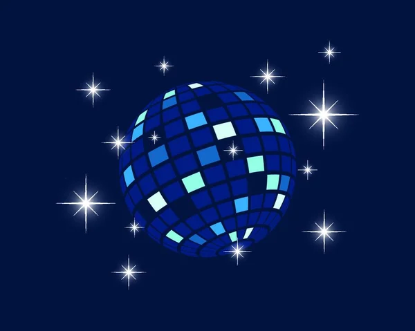 Disco Bal Pictogram Vector Illustratie Ontwerp Sjabloon — Stockvector