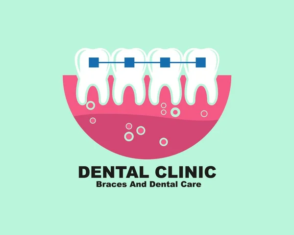 Icono Clínica Dental Logo Vector Ilustración Diseño Plantilla — Archivo Imágenes Vectoriales