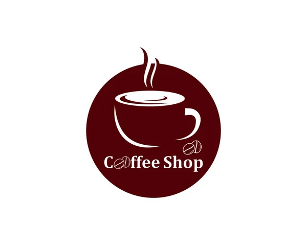 Kaffeebohnen Logo Template Vektor Icon Design — Stockvektor