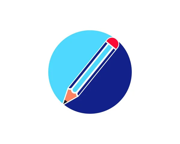 Icona Illustrazione Vettoriale Matita Logo Del Design Educativo — Vettoriale Stock
