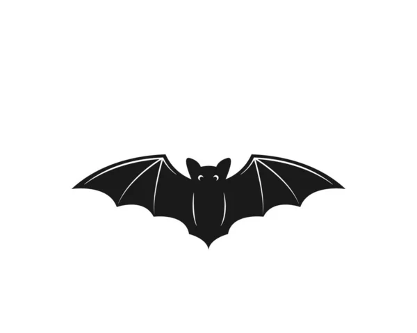 Bat Ilustration Vektor Ikon Logotyp Mall — Stock vektor