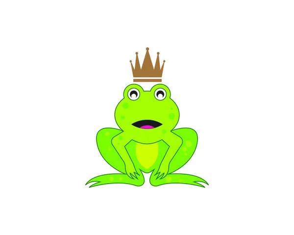 Frog Logo Template Design Ilustração Vetorial —  Vetores de Stock