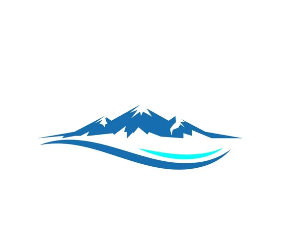 Icono Alta Montaña Logo Vector Diseño Ilustración Plantilla — Archivo Imágenes Vectoriales
