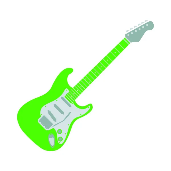 Elektromos Gitár Ikon Rajzfilm Akusztikus Gitár Vektor Ikonok Web Design — Stock Vector