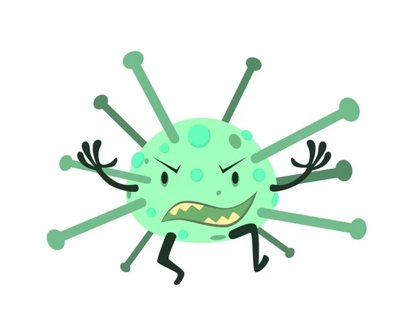 Coronavirus Character Illustration Mit Cartoon Stil — Stockvektor