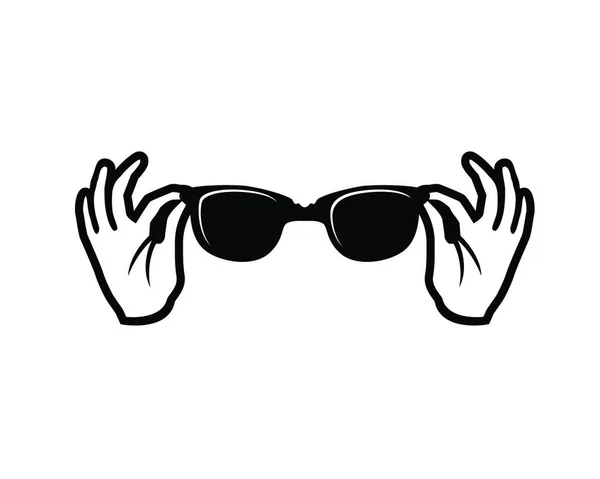 Cool Stylové Gesto Brýlemi — Stockový vektor