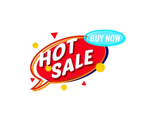 Hot Sale Speech Bubble Banner Promo Sign — Stock Vector