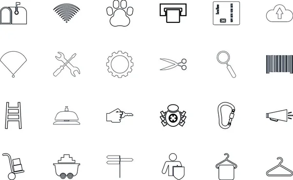 Conjunto Iconos Editables Cocina Ilustración Vectorial — Vector de stock