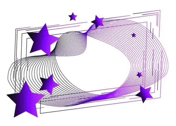 Absztrakt Háttér Dinamikus Lineáris Hullámokkal Modern Színes Poszter Geometriai Formák — Stock Vector