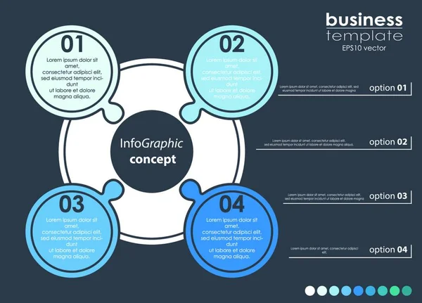 Eps Vector Bestand Voor Business Info Grafische Template Ontwerpen Teamwork — Stockvector