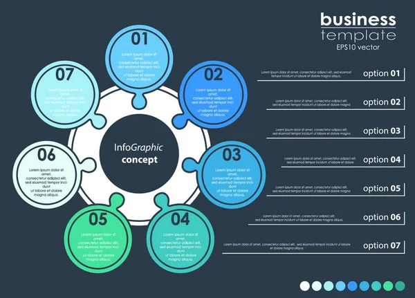 Eps Vector File Business Info Graphic Template Designs Team Work — Stock Vector