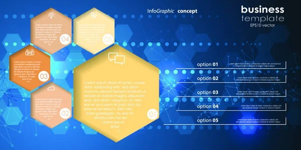 Eps Vector Bestand Voor Business Info Grafische Template Ontwerpen Teamwork — Stockvector