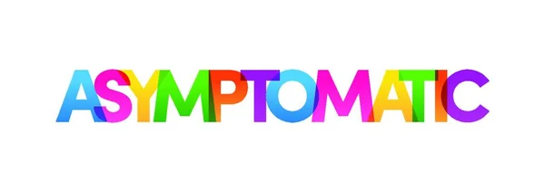 Colorful Word Asymptomatic White Background — Stock Vector