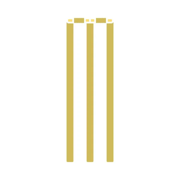 Cricket Wicket Icon Design Cor Plana Ilustração Vetorial — Vetor de Stock