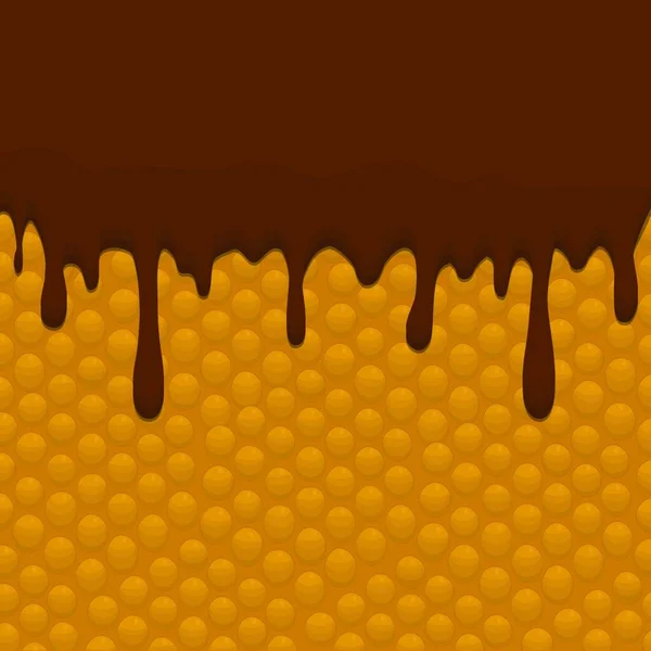 Ícone Vetor Logotipo Ilustração Para Cair Gotejamento Chocolate Waffles Doces — Vetor de Stock