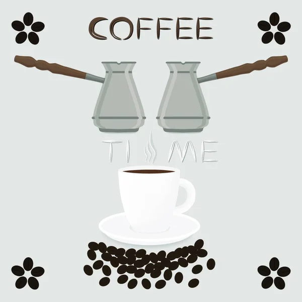 Logotipo Ilustração Vetor Para Xícara Cerâmica Branca Café Quente Pires —  Vetores de Stock