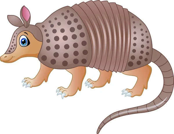 Illustration Vectorielle Dessin Animé Funny Armadillo — Image vectorielle