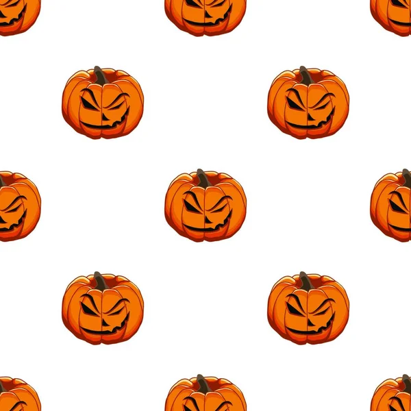 Ilustración Sobre Tema Patrón Color Grande Halloween Calabaza Naranja Sin — Archivo Imágenes Vectoriales