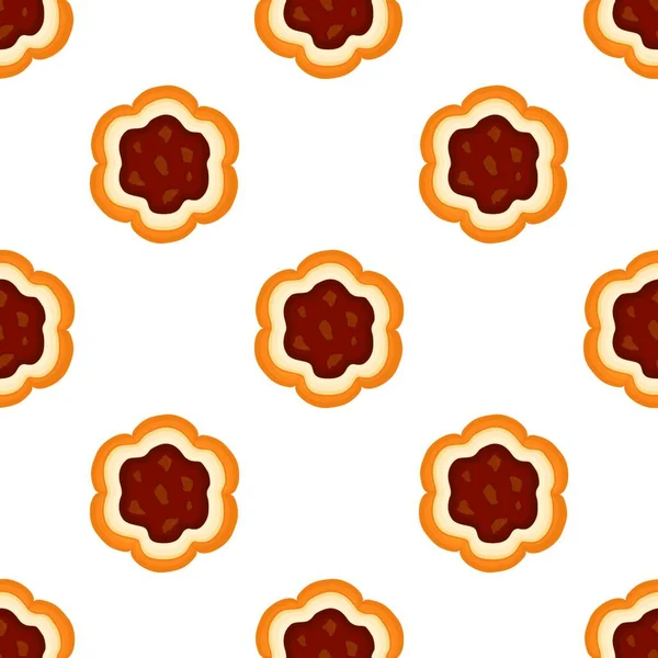 Ilustrație Tema Set Mare Biscuit Identic Kit Cookie Patiserie Colorat — Vector de stoc