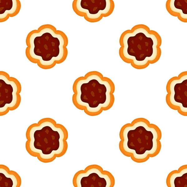 Ilustración Sobre Tema Gran Conjunto Galleta Idéntica Kit Galleta Pastelería — Vector de stock