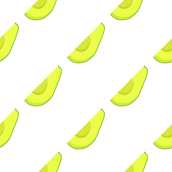 Illustration Zum Thema Große Farbige Nahtlose Avocado Helles Fruchtmuster Für — Stockvektor