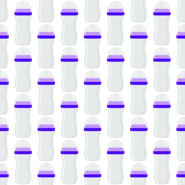 ゴム製ペースメーカー付きクリアボトルのテーマカラーキットベビーミルクのイラスト 新生児 良いペースメーカーへのコレクションで構成されるベビーミルクボトル 牛乳瓶の中のパシファーそれはベビーケア機器 — ストックベクタ