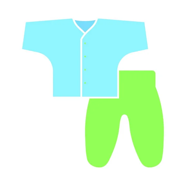 婴儿服装图标 网页设计中男孩向量符号的平面图解 — 图库矢量图片
