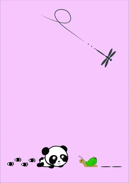 Pandas bebê fofo. brinque a coleção engraçada dos caráteres do cartazes  para a parede • posters fundo, simples, desenho