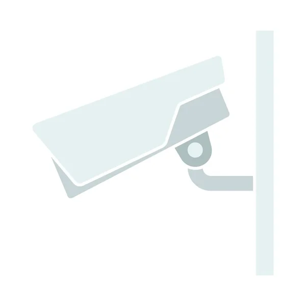 Güvenlik Kamerası Simgesi Düz Dizayn Vektör Illüstrasyonu — Stok Vektör