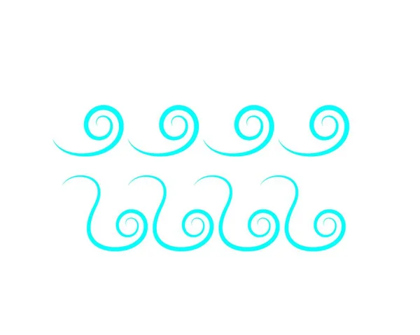 Vind Ikon Logo Vektor Illustration Design — Stock vektor