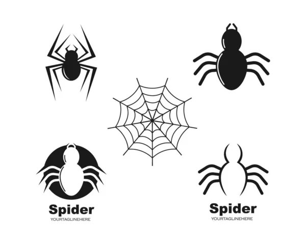 Spider Logo Vector Illustration Template — Stock Vector