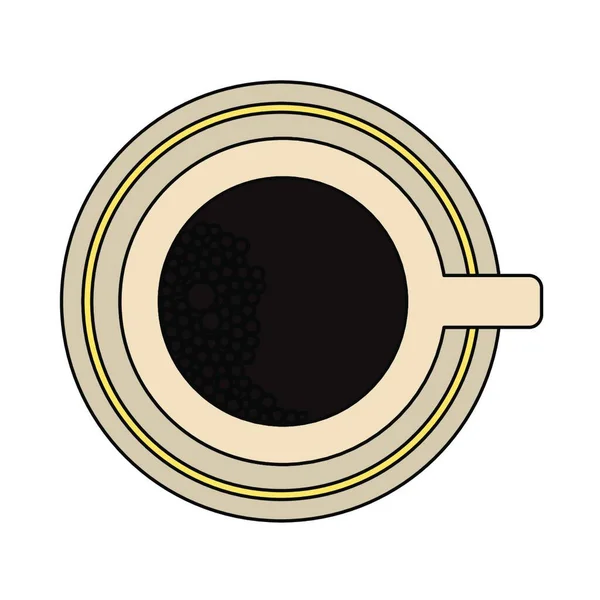 Ikona Filiżanki Kawy Zarys Projektu Wypełniacza Kolorów Ilustracja Wektora — Wektor stockowy