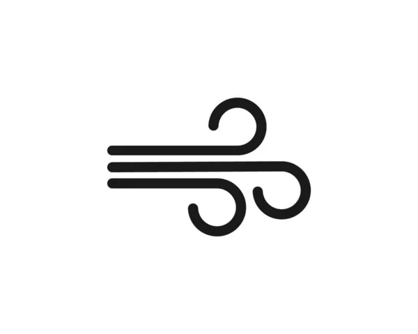 Άνεμος Εικονίδιο Λογότυπο Διάνυσμα Απεικόνιση Σχεδιασμού — Διανυσματικό Αρχείο