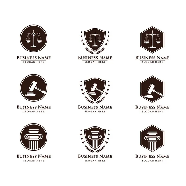 法律与律师事务所矢量标志设计 — 图库矢量图片