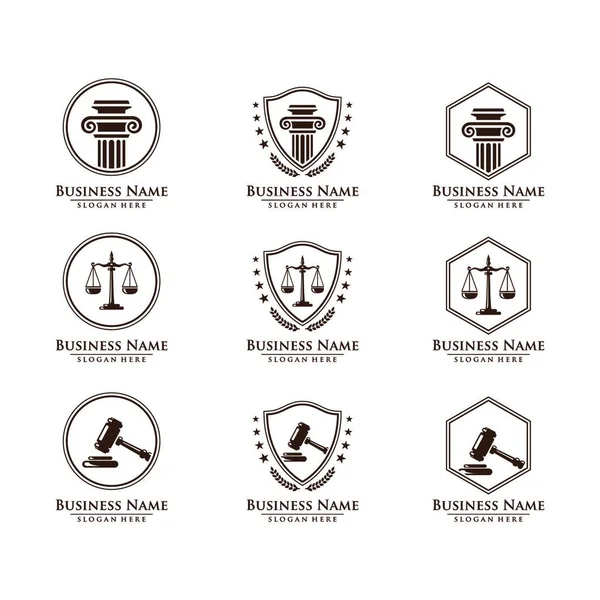 法律与律师事务所矢量标志设计 — 图库矢量图片