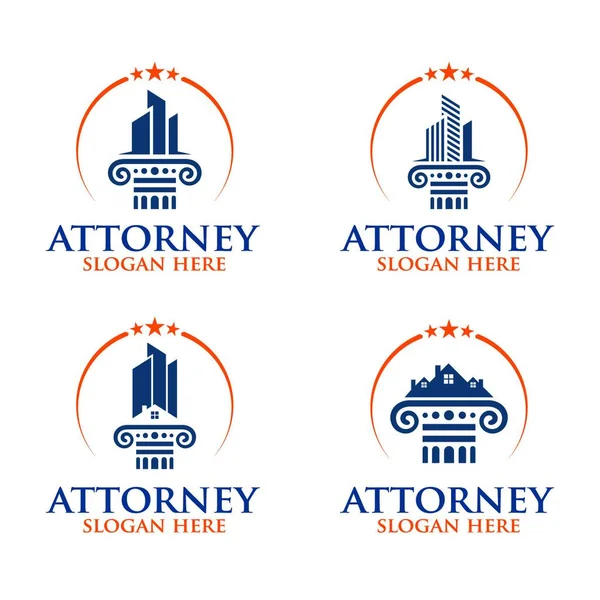 Juridik Och Attorney Vector Logo Design — Stock vektor