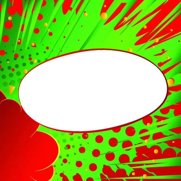Comic Book Speech Bubble Abstract Colorful Pattern Talk Icon Cartoon — Stock Vector