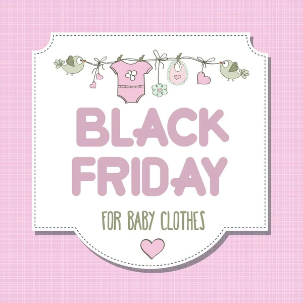 Black Friday Banner Kids Shop Vector — Stock Vector